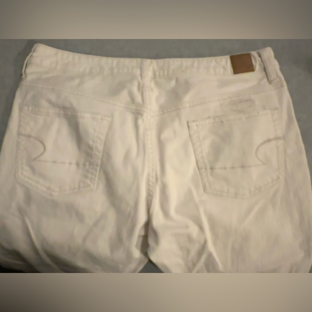 American Eagle premium slouch jeans white size 10 - Picture 5 of 9